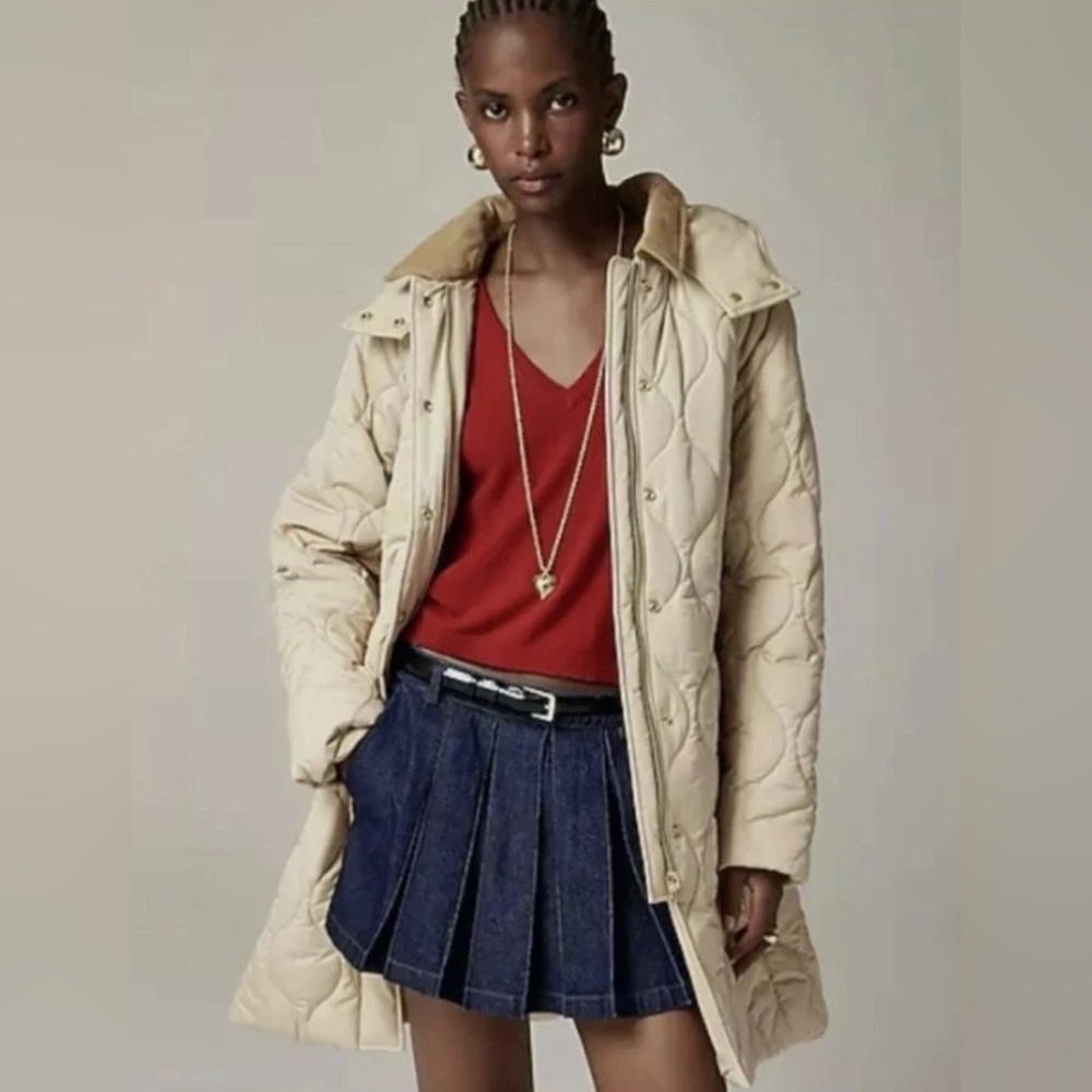 J Crew Stowe Puffer Jacket Primaloft Removeable Hood Size Medium #CD108